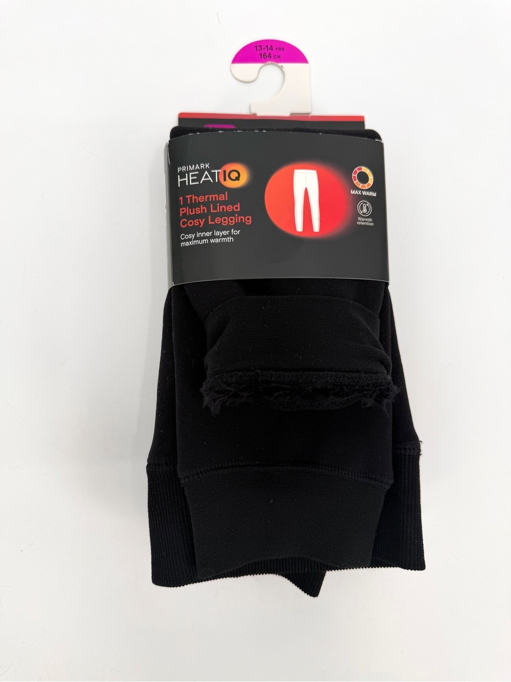 Primark Leggings Sz Girls 13-14yrs 164 cm Black Thermal Plush Lined New
